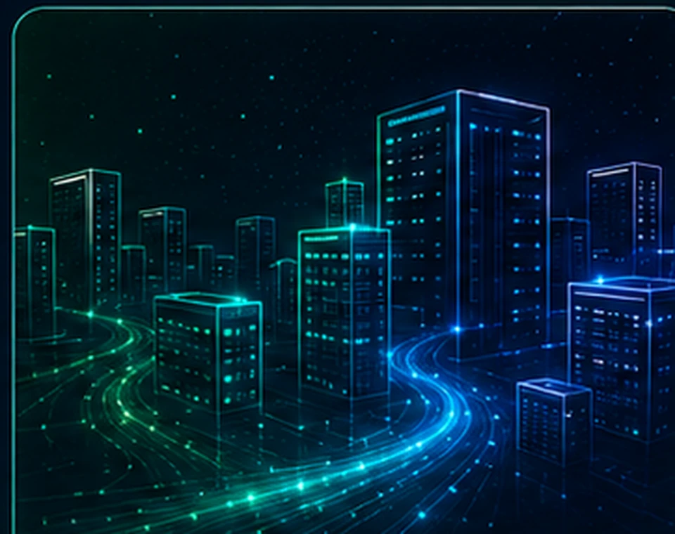 Enterprise buildings connected through digital infrastructure
